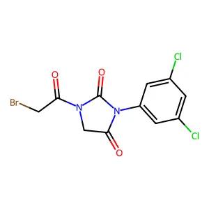 1-(2-bromoacetyl)-3-(3,5-dichlorophenyl)imidazolidine-2,4-dione structure