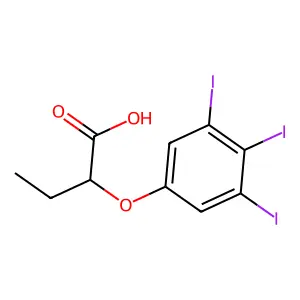 Compound C10H9I3O3 structure