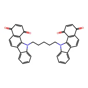 11-[5-(1,4-dioxobenzo[a]carbazol-11-yl)pentyl]benzo[a]carbazole-1,4-dione structure