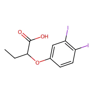 BUTYRIC ACID, 2-(3,4-DIIODOPHENOXY)- structure