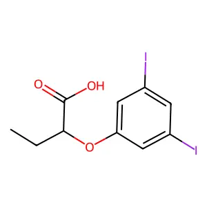 BUTYRIC ACID, 2-(3,5-DIIODOPHENOXY)- structure