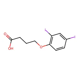 BUTYRIC ACID, 4-(2,4-DIIODOPHENOXY)- structure