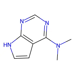 N,N-dimethyl-7H-pyrrolo[2,3-d]pyrimidin-4-amine structure