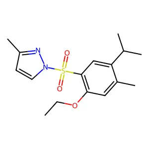 1-{[2-ethoxy-4-methyl-5-(methylethyl)phenyl]sulfonyl}-3-methylpyrazole structure
