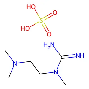 1-[2-(dimethylamino)ethyl]-1-methylguanidine;sulfuric acid structure