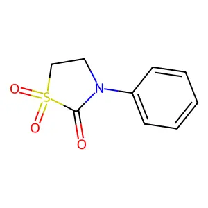 1,1-dioxo-3-phenyl-1,3-thiazolidin-2-one structure