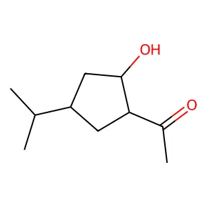 1-(2-hydroxy-4-propan-2-ylcyclopentyl)ethanone structure