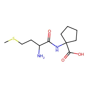 1-[(2-amino-4-methylsulfanylbutanoyl)amino]cyclopentane-1-carboxylic acid structure