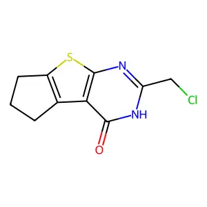 10-(chloromethyl)-7-thia-9,11-diazatricyclo[6.4.0.02,6]dodeca-1(8),2(6),9-trien-12-one structure