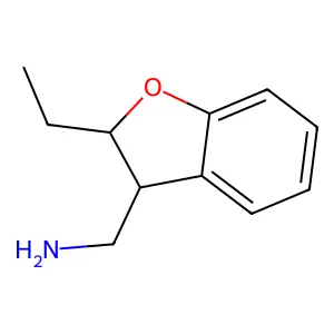 (2-ethyl-2,3-dihydro-1-benzofuran-3-yl)methanamine structure