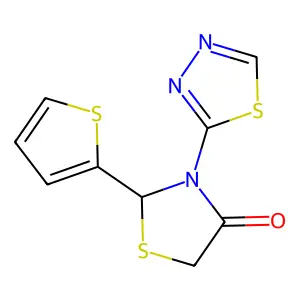 Compound C9H7N3OS3 structure