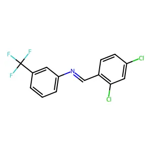 1-(2,4-dichlorophenyl)-N-[3-(trifluoromethyl)phenyl]methanimine structure
