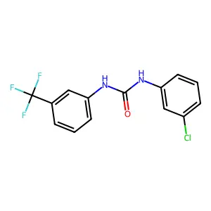 1-(3-CHLOROPHENYL)-3-(3-TRIFLUOROMETHYLPHENYL)UREA structure