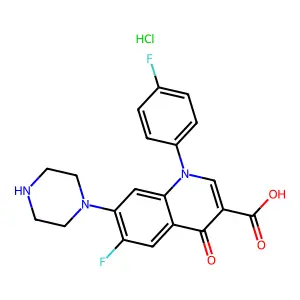 SARAFLOXACIN HYDROCHLORIDE structure