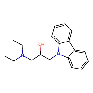 1-carbazol-9-yl-3-(diethylamino)propan-2-ol structure