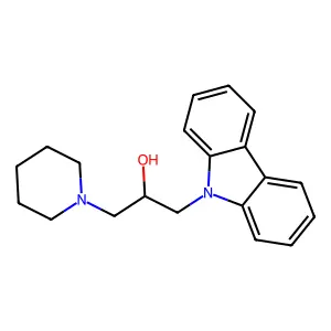 1-carbazol-9-yl-3-piperidin-1-ylpropan-2-ol structure
