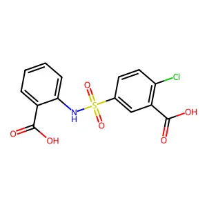 Benzoic acid, 5-[[(2-carboxyphenyl)amino]sulfonyl]-2-chloro- structure