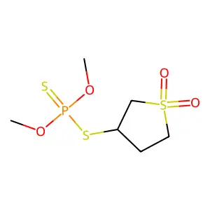 (1,1-dioxothiolan-3-yl)sulfanyl-dimethoxy-sulfanylidene-lambda5-phosphane structure