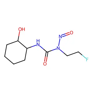 1-(2-fluoroethyl)-3-[(1S,2R)-2-hydroxycyclohexyl]-1-nitrosourea structure