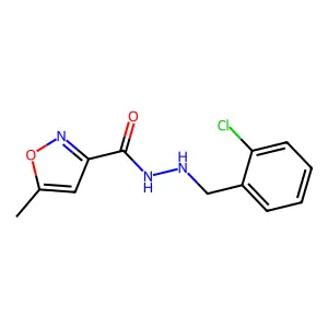 N'-[(2-chlorophenyl)methyl]-5-methyl-1,2-oxazole-3-carbohydrazide structure