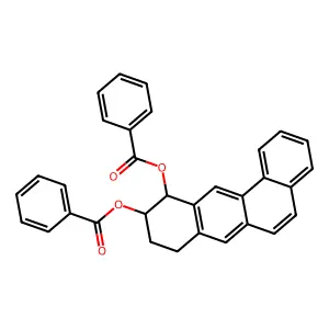 [(10S,11R)-11-benzoyloxy-8,9,10,11-tetrahydrobenzo[a]anthracen-10-yl] benzoate structure