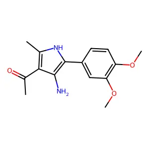 1-[4-amino-5-(3,4-dimethoxyphenyl)-2-methyl-1H-pyrrol-3-yl]ethanone structure