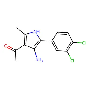 1-[4-amino-5-(3,4-dichlorophenyl)-2-methyl-1H-pyrrol-3-yl]ethanone structure