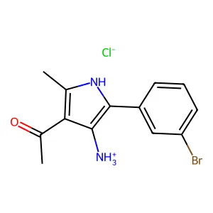 Ethanone, 1-(4-amino-5-(3-bromophenyl)-2-methyl-1H-pyrrol-3-yl)-, monohydrochloride structure