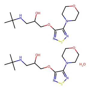 Timolol hemihydrate structure