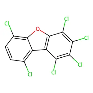 1,2,3,4,6,9-HEXACHLORODIBENZOFURAN structure