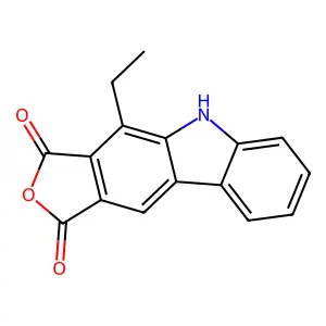 10-ethyl-9H-furo[3,4-b]carbazole-1,3-dione structure