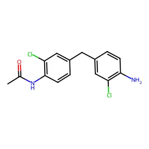 N-Acetyl-4,4'-methylenebis(2-chloroaniline) structure