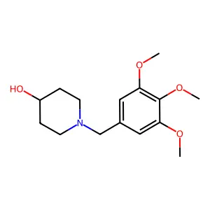 1-[(3,4,5-Trimethoxyphenyl)methyl]-4-piperidinol structure