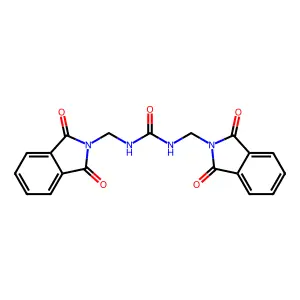 1,3-bis[(1,3-dioxoisoindol-2-yl)methyl]urea structure