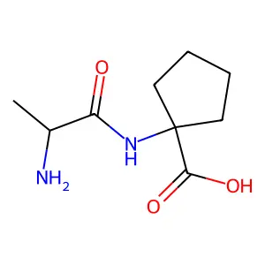1-(2-aminopropanoylamino)cyclopentane-1-carboxylic acid structure