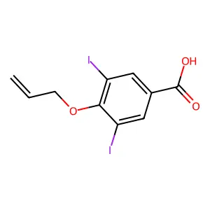 Compound C10H8I2O3 structure