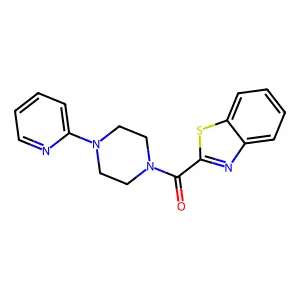 1,3-benzothiazol-2-yl-(4-pyridin-2-ylpiperazin-1-yl)methanone structure