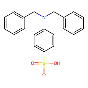 Benzenesulfonic acid, 4-[bis(phenylmethyl)amino]- structure