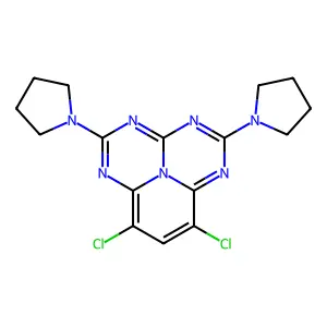10,12-dichloro-3,7-dipyrrolidin-1-yl-2,4,6,8,13-pentazatricyclo[7.3.1.05,13]trideca-1(12),2,4,6,8,10-hexaene structure