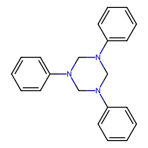 1,3,5-triphenyl-1,3,5-triazinane structure