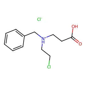 benzyl-(2-carboxyethyl)-(2-chloroethyl)azanium chloride structure