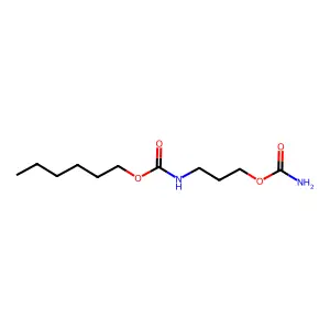 Hexyl (3-carbamoyloxypropyl)carbamate structure