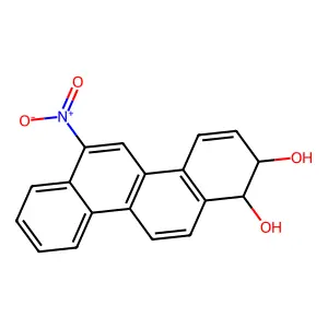 1,2-Dihydro-1,2-dihydroxy-6-nitrochrysene structure