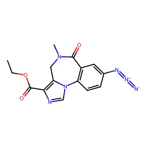 ethyl 8-azido-5-methyl-6-oxo-4H-imidazo[1,5-a][1,4]benzodiazepine-3-carboxylate structure