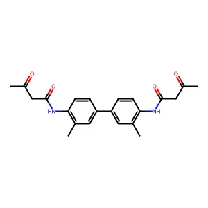 N-[2-methyl-4-[3-methyl-4-(3-oxobutanoylamino)phenyl]phenyl]-3-oxobutanamide structure