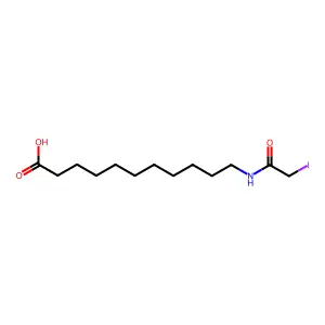 11-[(2-iodoacetyl)amino]undecanoic acid structure