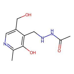 N'-[[3-hydroxy-5-(hydroxymethyl)-2-methyl-4-pyridinyl]methyl]acetohydrazide structure