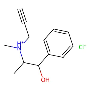 alpha-(1-(Methyl(2-propynyl)amino)ethyl)benzyl alcohol hydrochloride structure
