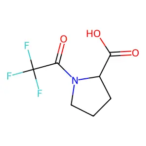 1-(2,2,2-trifluoroacetyl)pyrrolidine-2-carboxylic acid structure