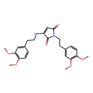 1-[2-(3,4-dimethoxyphenyl)ethyl]-3-{[2-(3,4-dimethoxyphenyl)ethyl]amino}-1H-pyrrole-2,5-dione structure